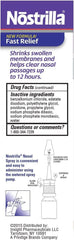 Nostrilla spray back-of-box view shows usage guidance