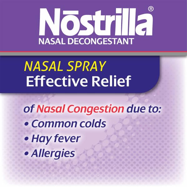 Side view of Nostrilla nasal decongestant spray highlighting its compact size