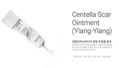 Close-up of NoTS Centella Scar Ointment texture highlights smooth, moisturizing coverage for troubled areas.