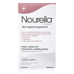 Nourella Skin Support tablets packaging promoting inner renewal