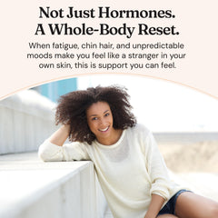 Nourished AndroEase Plus capsules-closeup emphasizes plant-based formula for daily vitality.