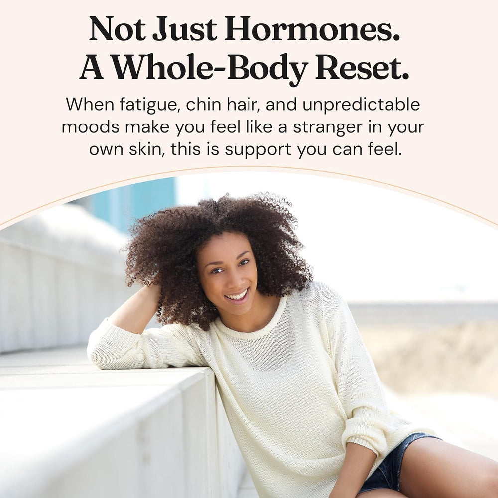 Nourished AndroEase Plus vegan label highlights allergen-friendly, dairy-free formula.