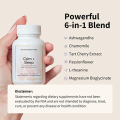 Nourished Natural Health Calm + Sleep is melatonin-free for sensitive evenings