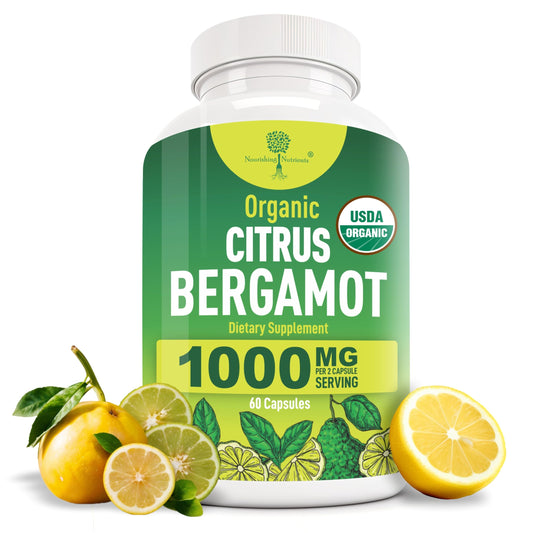 Nourishing Nutrients bergamot 1000mg bottle—balance heart health with citrus polyphenols.
