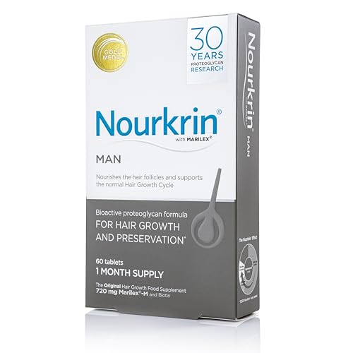 Nourkrin Man box front view appealing to health-conscious men.