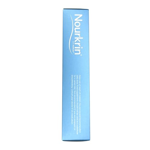 Nourkrin Woman biotin tablets close-up highlighting nutrients for hair health.