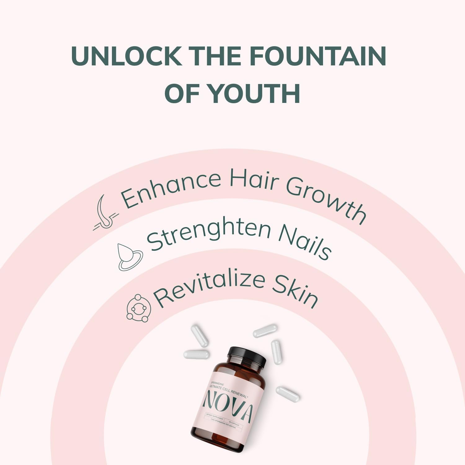 Nova Ultimate Cell Renewal capsules provide convenient daily intake for balanced autophagy support