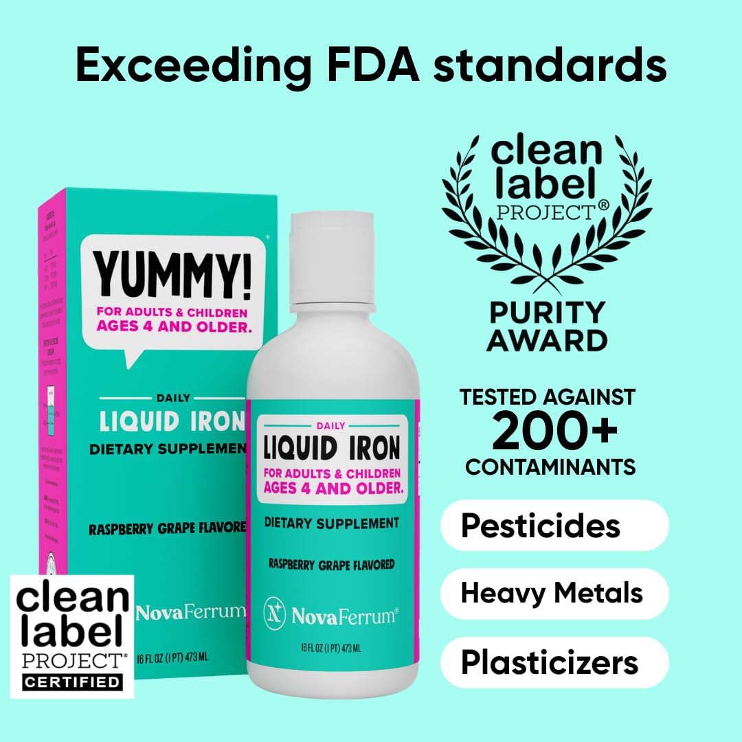 NovaFerrum Yummy shows tablespoon pour for easy dosing.