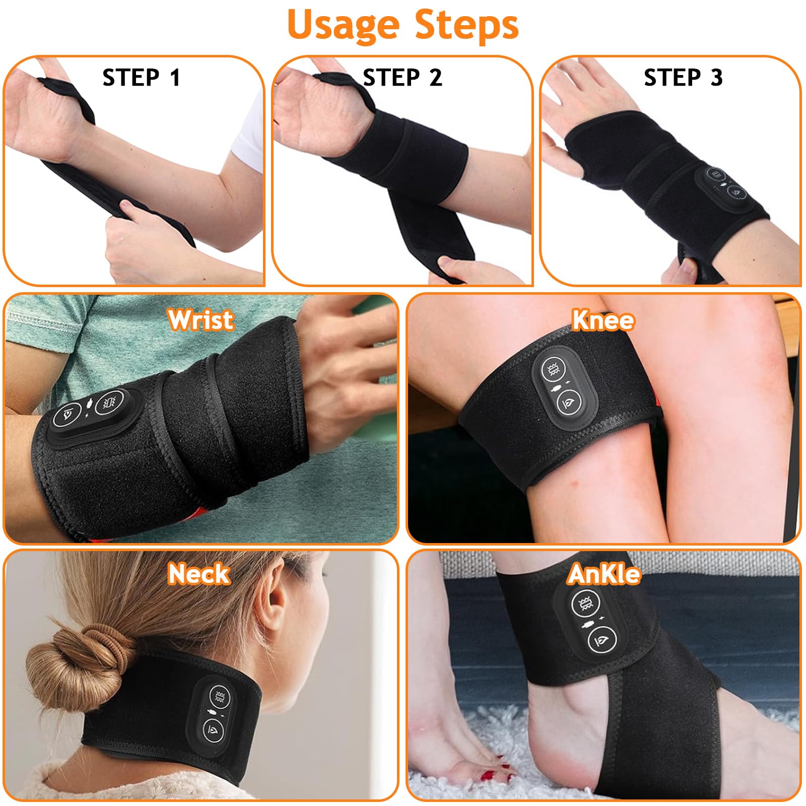 Novalume red light wrist wrap around 36-led assembly for even coverage