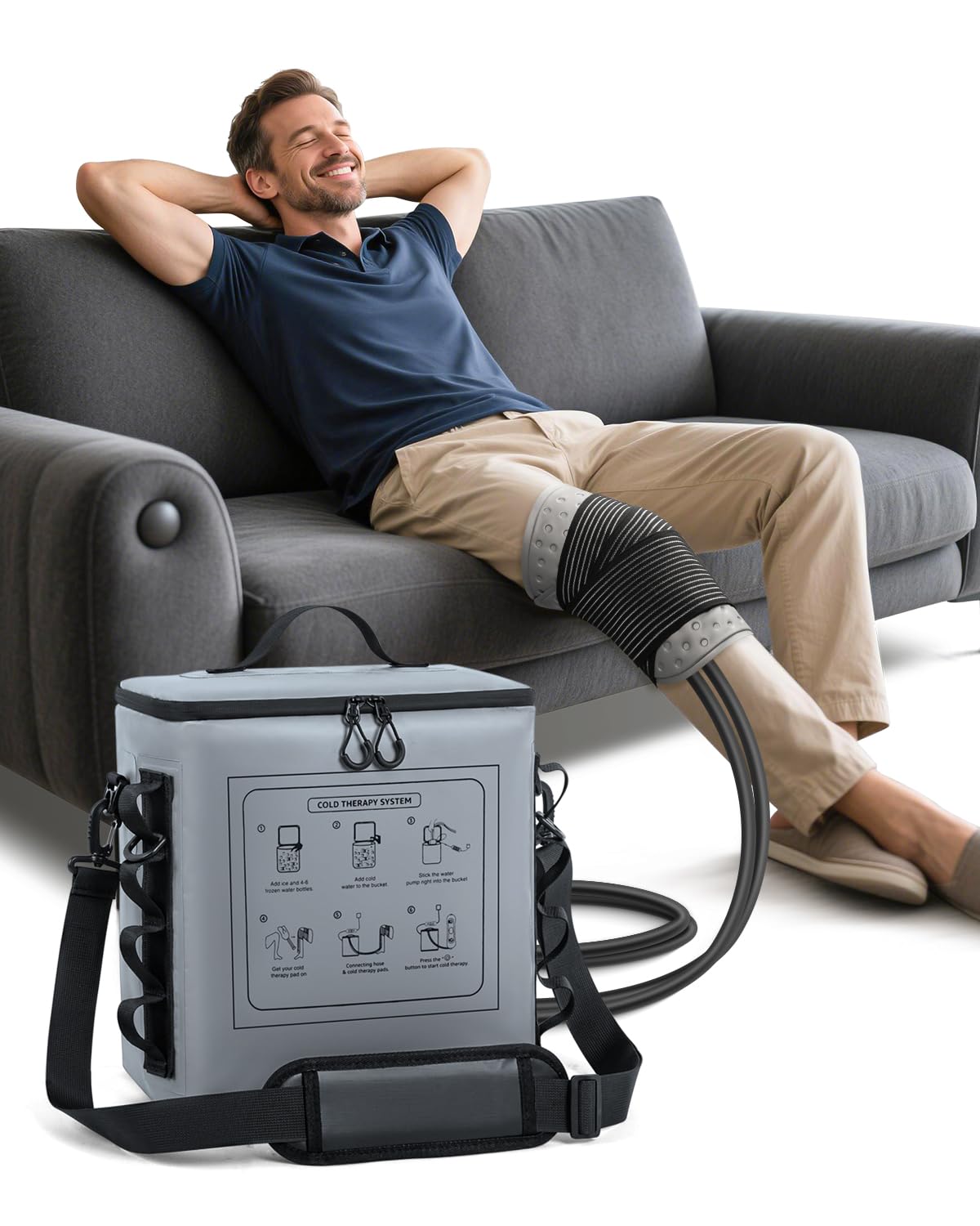 NOVARHOME cold therapy machine with timer for controlled relief