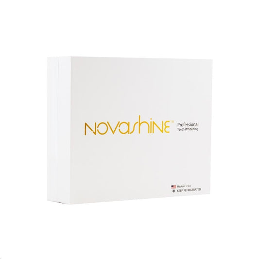 Novashine blue LED light shown for at-home whitening with cool, safe energy