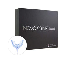 Novashine teeth whitening kit for him with LED light to support faster whitening sessions.