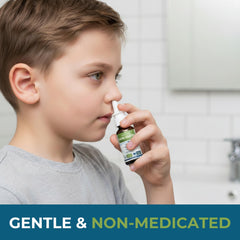 NOVEHA Xylitol Nasal Spray dispensing action for quick relief potential.