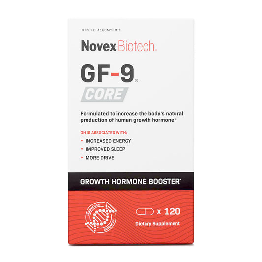 Novex Biotech GF-9 Core 120-count bottle front view for daily use.