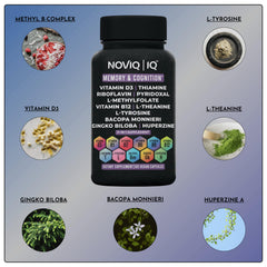 NOVIQ jar front view with branding and serving information
