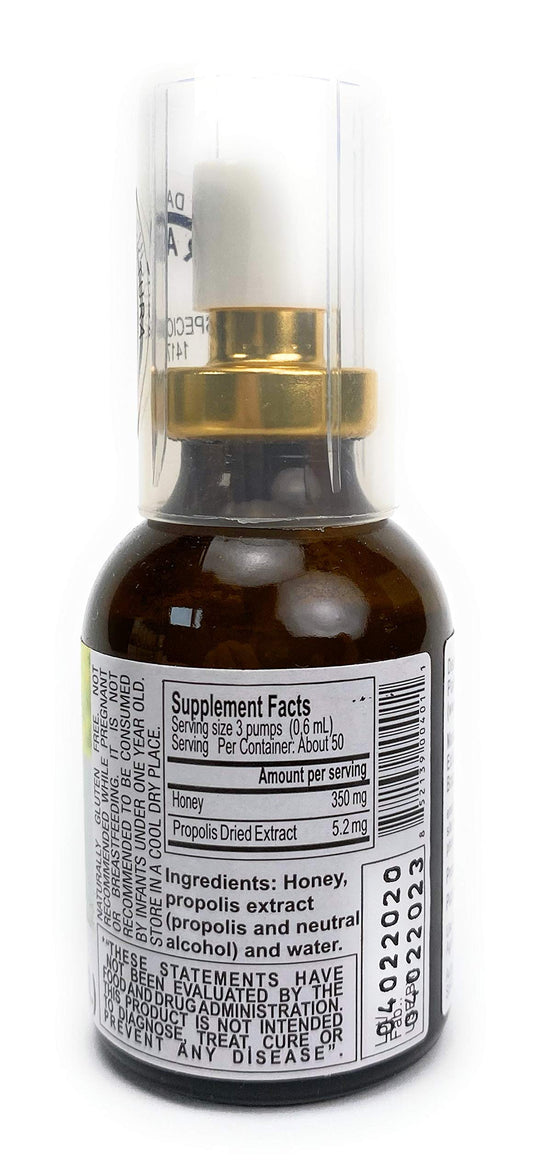 Novo Mel Rainforest Honey oral spray bottle highlighting natural flavor and daily use