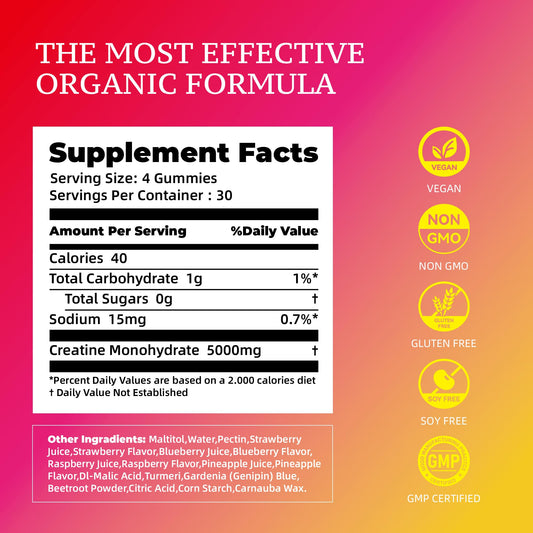 novomins Creatine Gummies close-up highlighting tasty, easy-to-take form