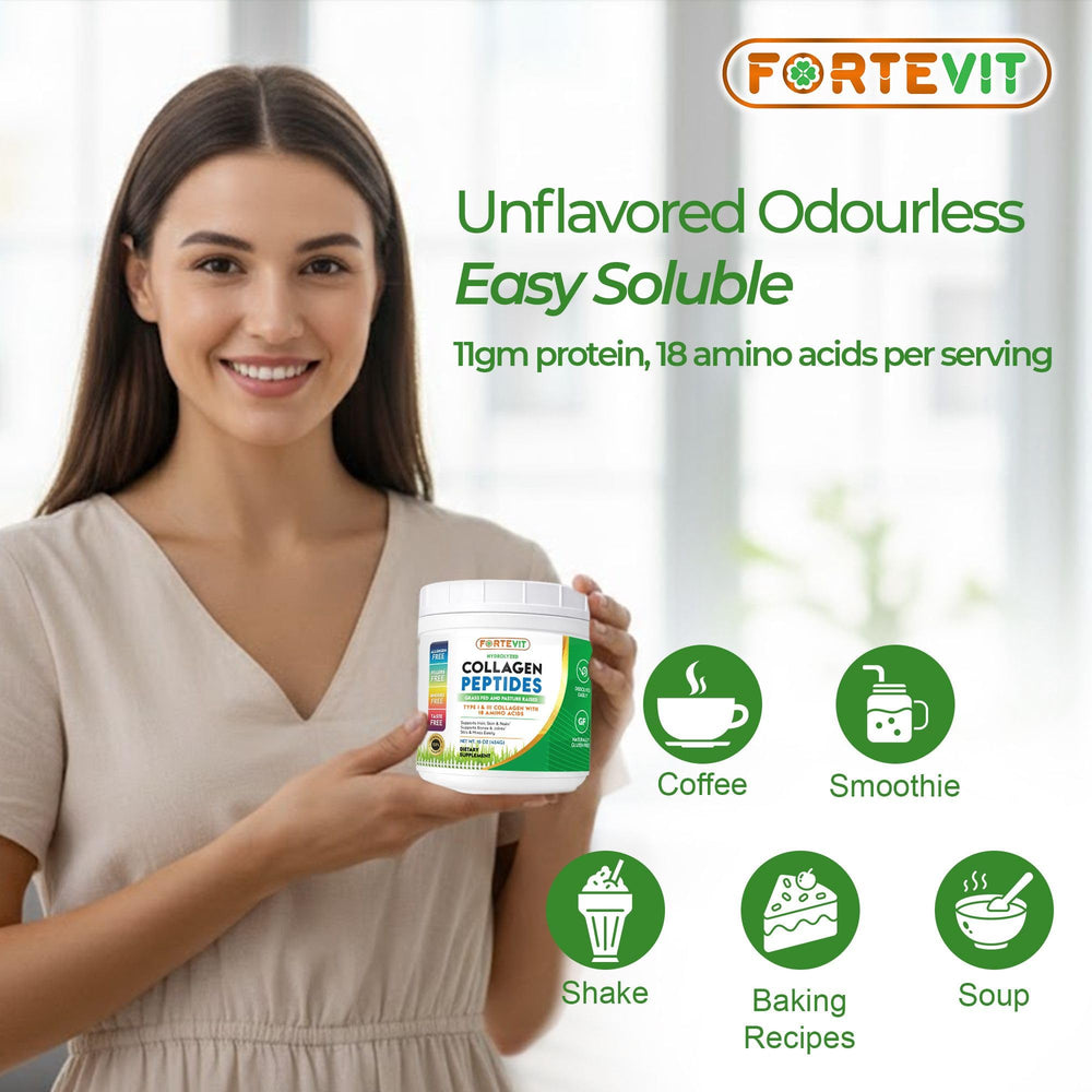 NOVONEX FORTEVIT blends into smoothies for skin and joint support.