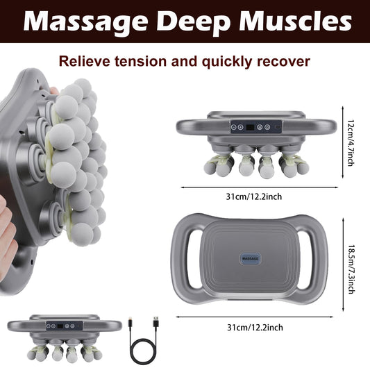 Novotechcal massage gun in use for targeted muscle recovery.