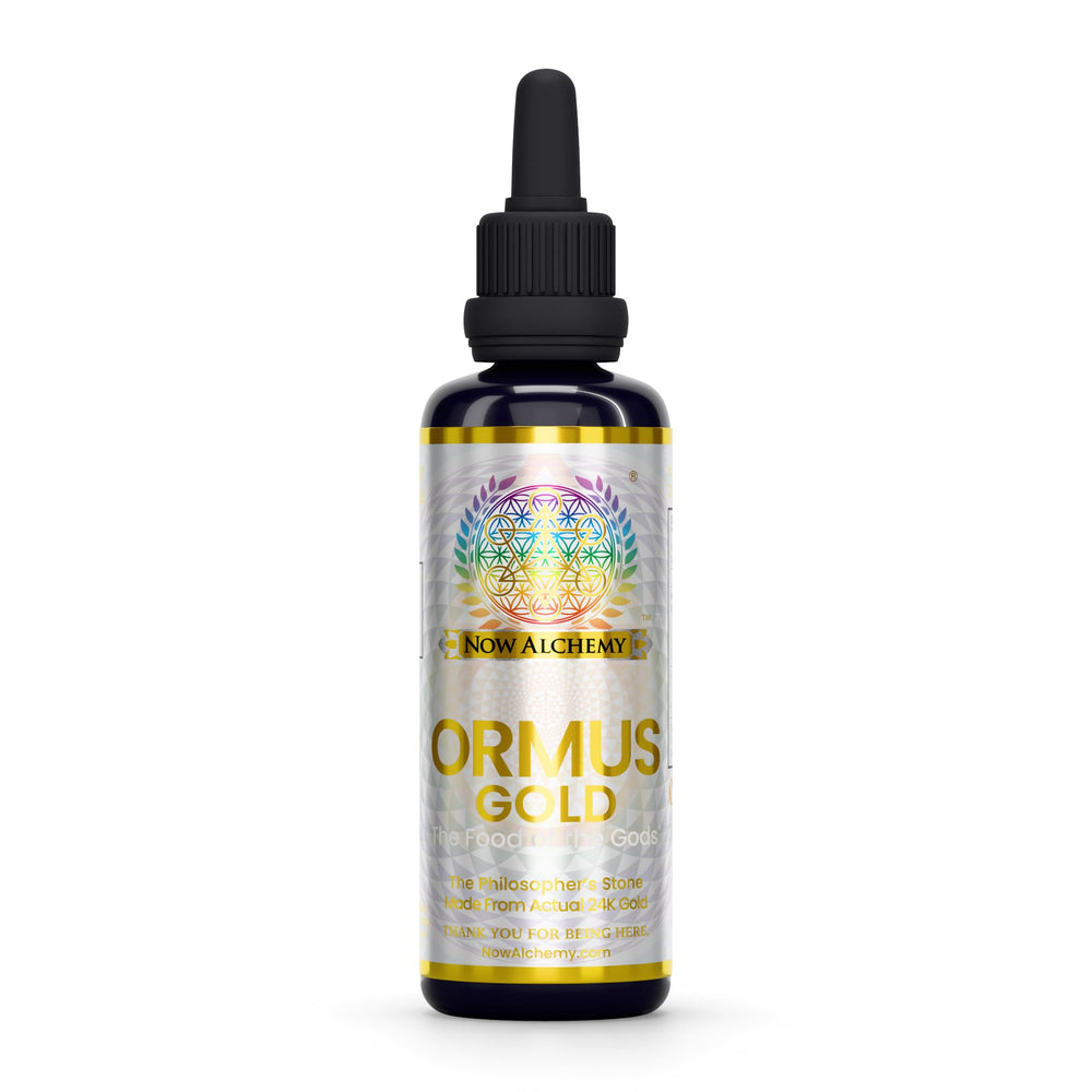Now Alchemy 24K ORMUS Gold bottle ready for daily wellness rituals.