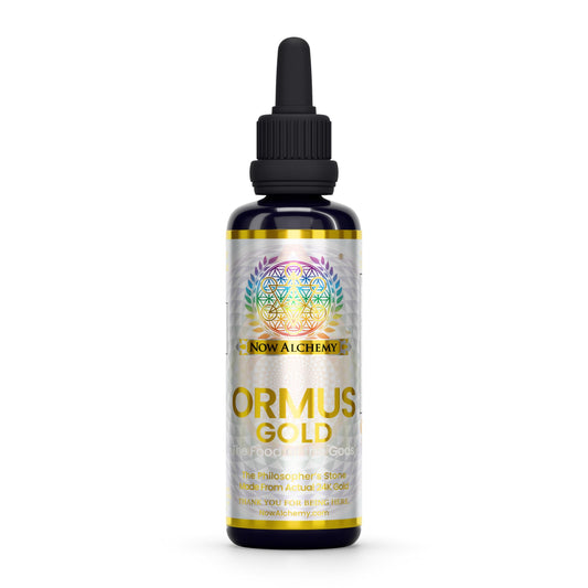 Now Alchemy 24K ORMUS Gold bottle ready for daily wellness rituals.