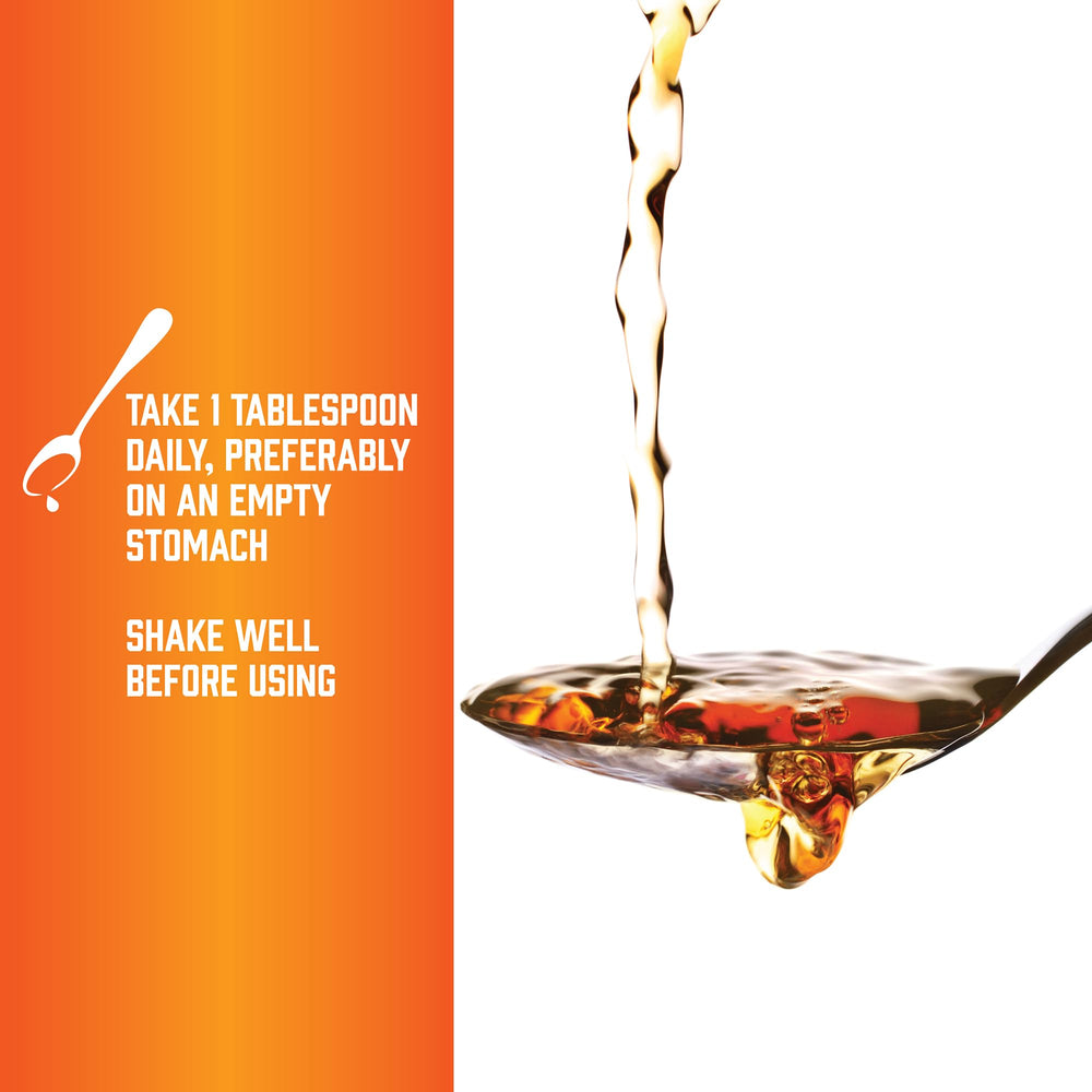L-Carnitine liquid dosage spoon beside bottle for convenient daily use