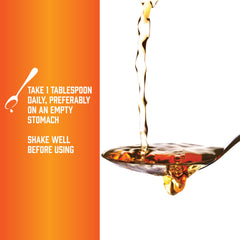 L-Carnitine liquid dosage spoon beside bottle for convenient daily use