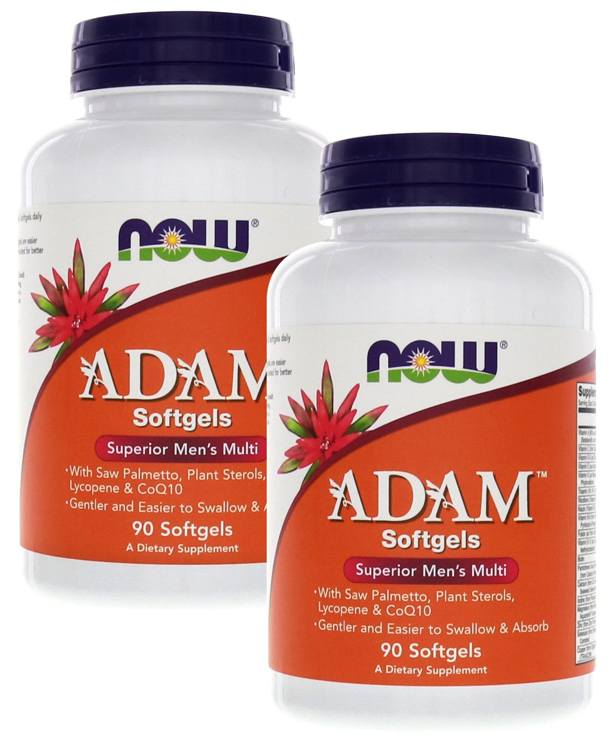 NOW Foods Adam Men's Multivitamin bottle front view for daily use