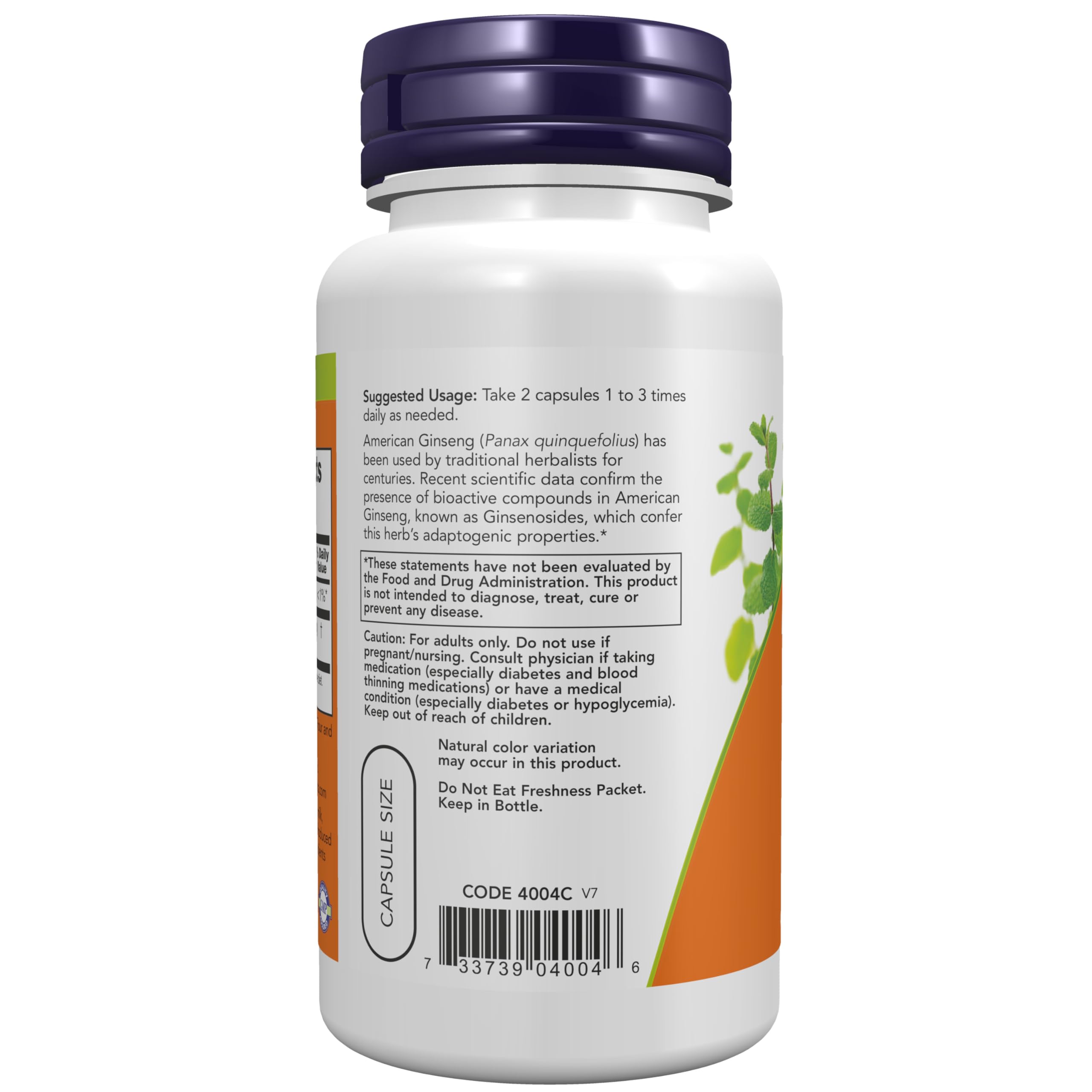 NOW Foods American Ginseng pack of 3 bottles for daily convenient supplementation