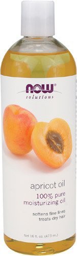 NOW Foods apricot kernel oil bottle for hair and skin hydration
