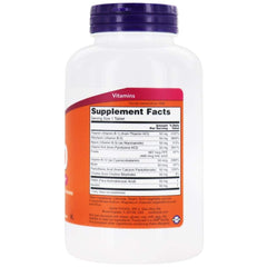 Now Foods B-50 bottle back provides nutrition facts for informed daily use.