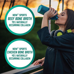 NOW Foods Beef Bone Broth Powder added to smoothie or coffee for protein enhancement