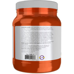 NOW Foods Beef Bone Broth Powder texture close-up showing natural collagen source
