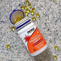 NOW Foods bottle on shelf—clean presentation for daily supplements.