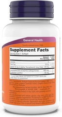 Close-up of NOW Foods CoQ10 400 mg softgels showing capsule shape