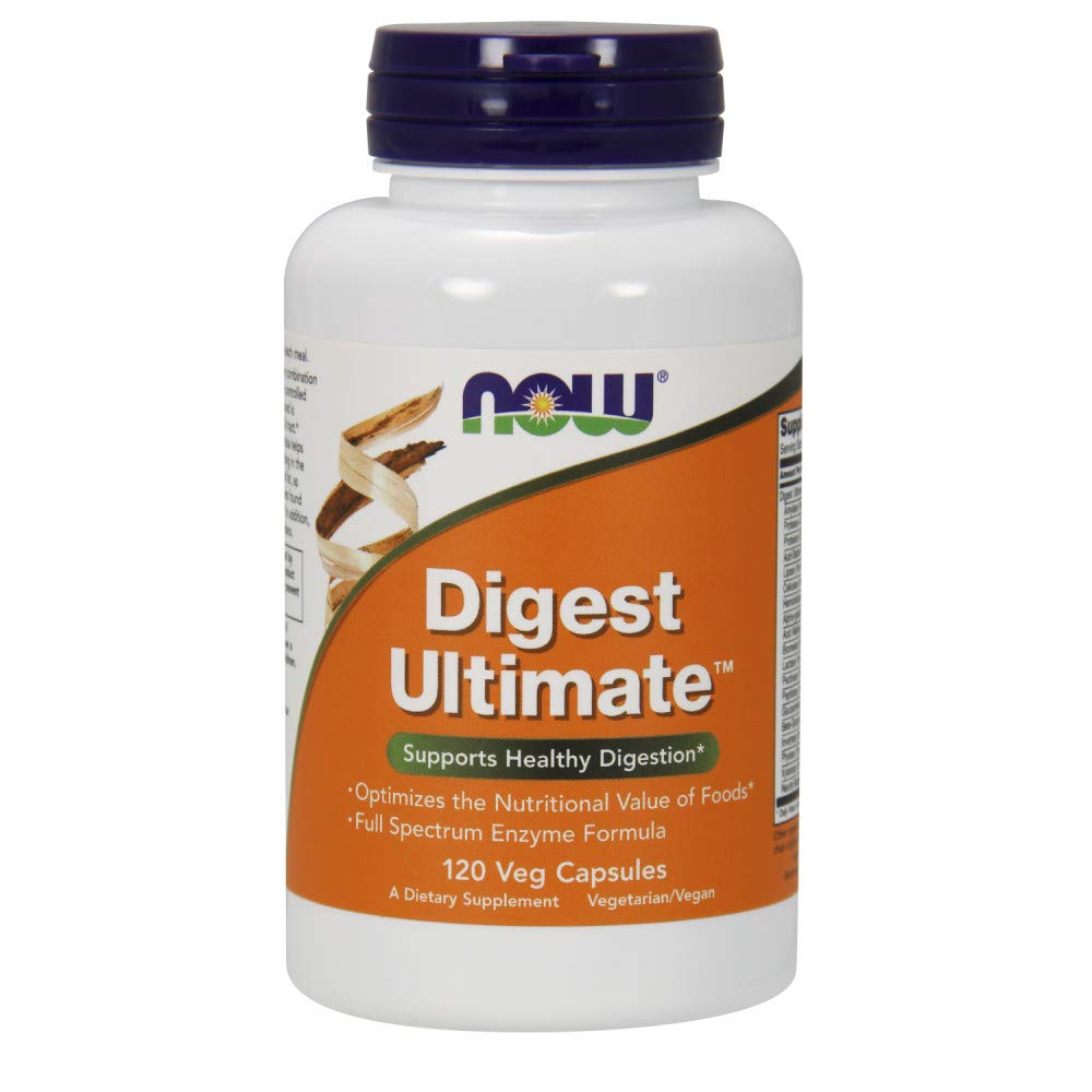 NOW Foods Digest Ultimate bottle with vegan capsules for digestive support