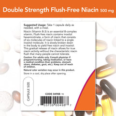 NOW Foods double-strength niacin packaging — two-pack for extended use