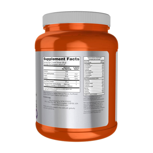 NOW Foods Egg White Protein dry scoop for quick portions