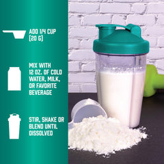 NOW Foods Egg White Protein measuring cup shows accurate serving size
