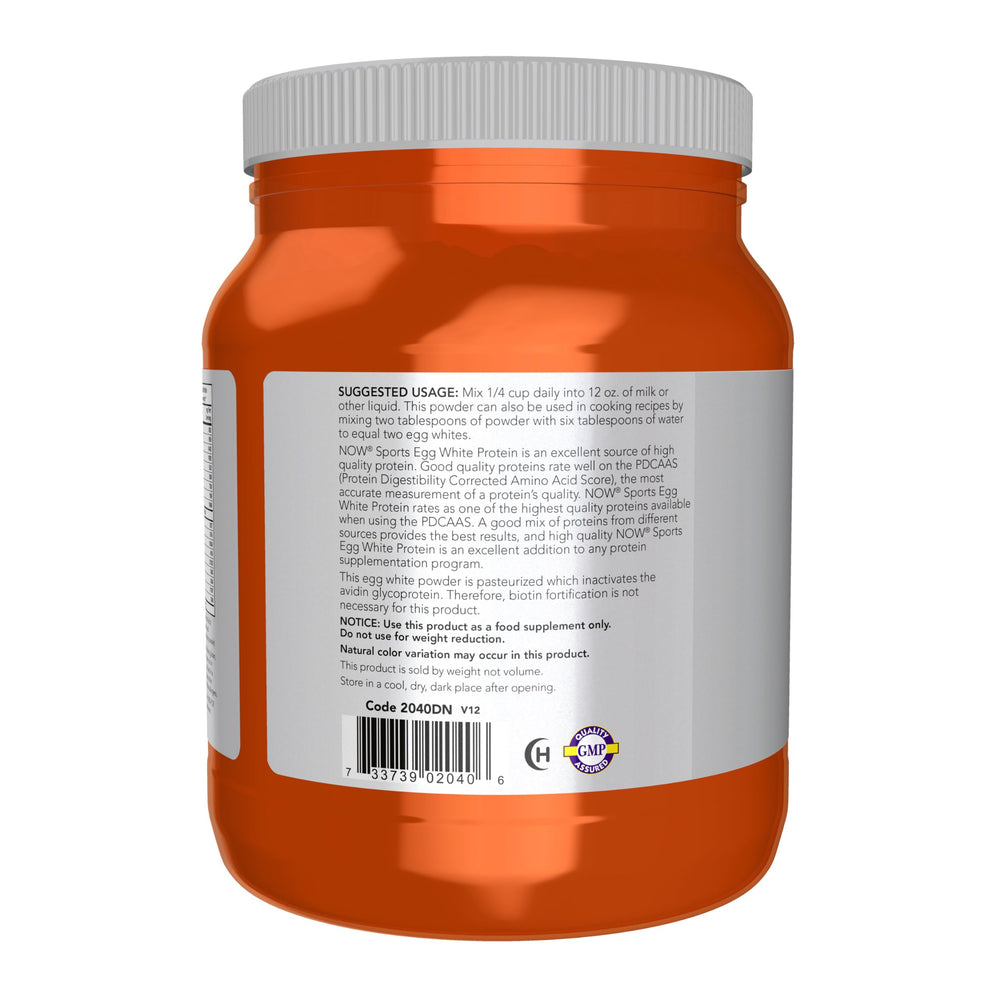 NOW Foods Egg White Protein shaker ready for quick post-workout drink