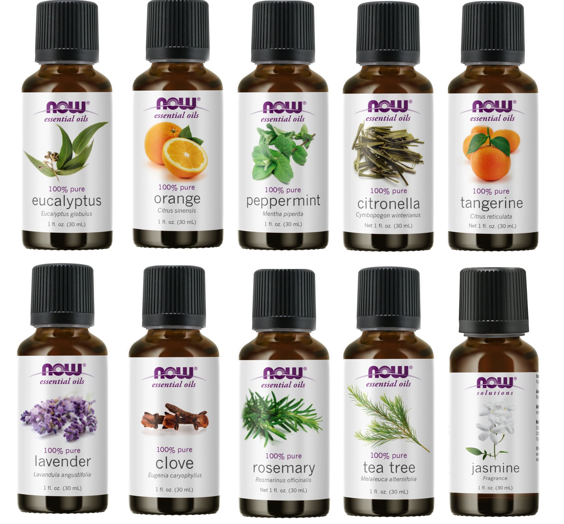 NOW Foods essential oils 10-oil pack diffuser scene showing versatile aromatherapy options for the home.