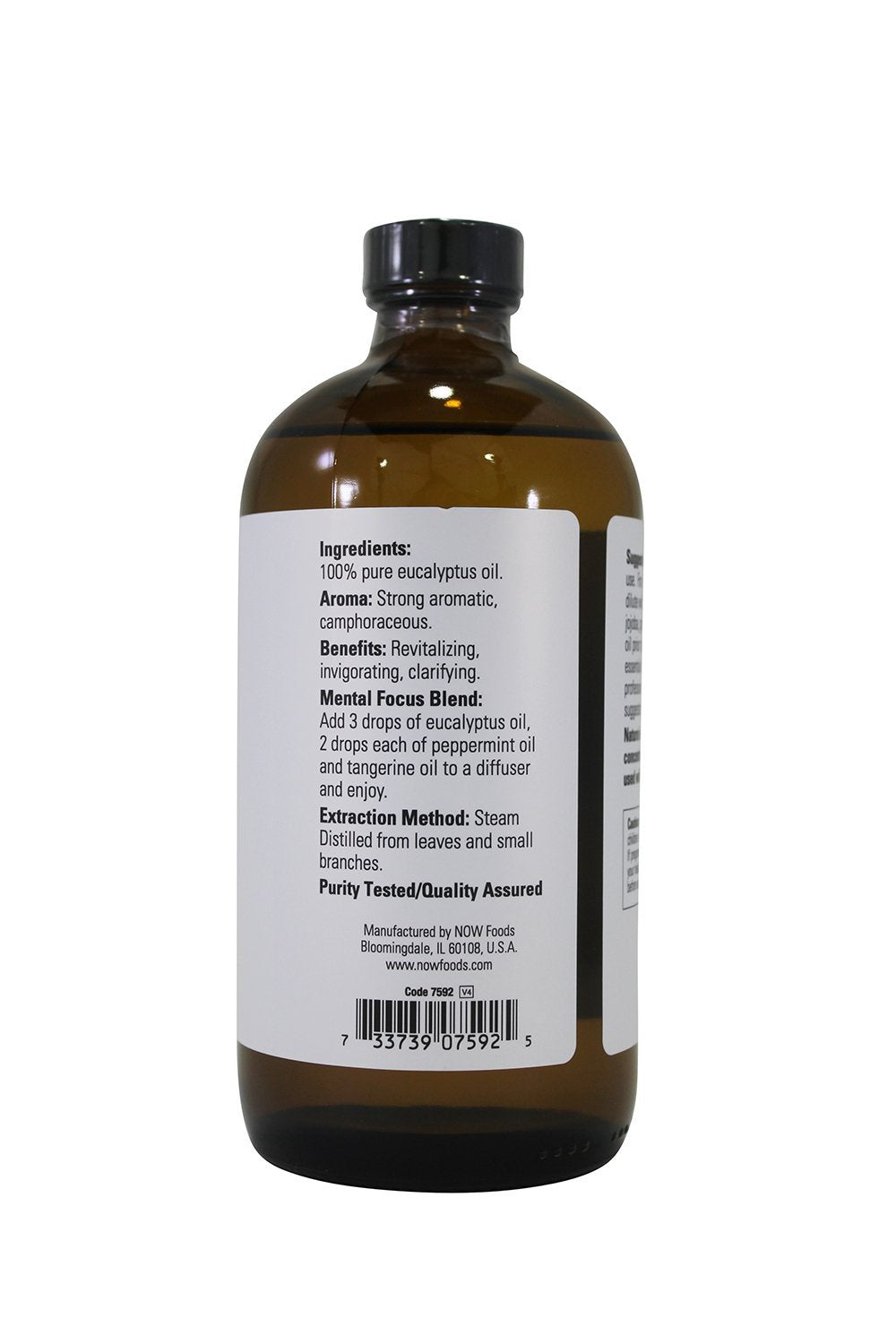 NOW Foods Eucalyptus Oil 3-pack labels showing value and convenience for home use.