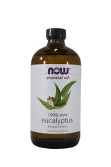 NOW Foods Eucalyptus Oil pour bottle demonstrates easy application during spa-like rituals.