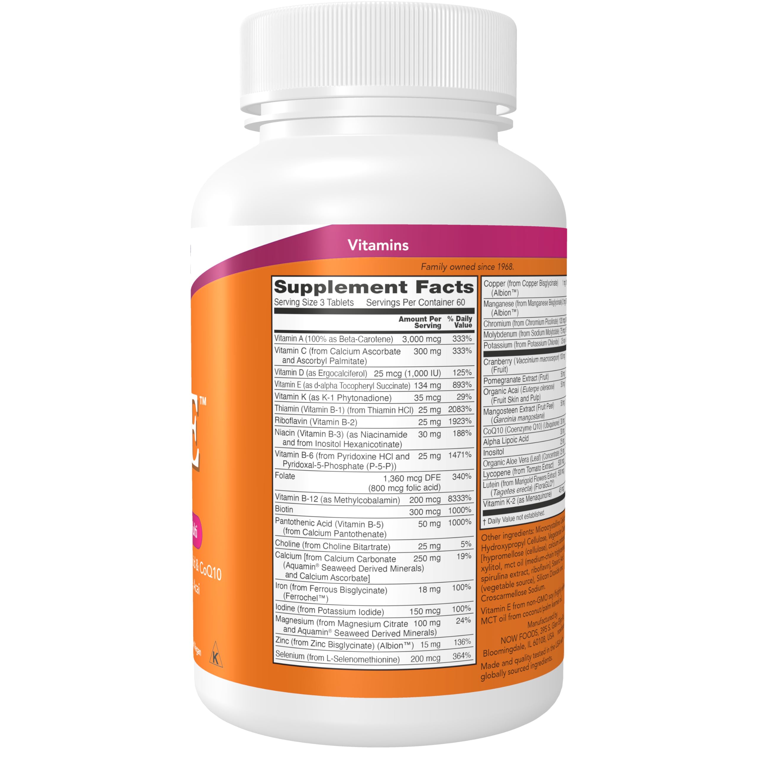 NOW Foods Eve cranberry tablets close-up, ideal for a daily wellness routine.