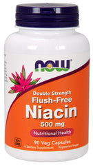 NOW Foods Flush Free Niacin 640mg bottle with non-flushing B vitamin formulation