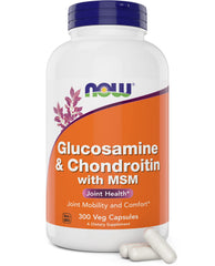 NOW Foods Glucosamine & Chondroitin with MSM bottle front view for daily routine.