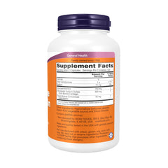 NOW Foods Glucosamine & Chondroitin label close-up showing trace minerals