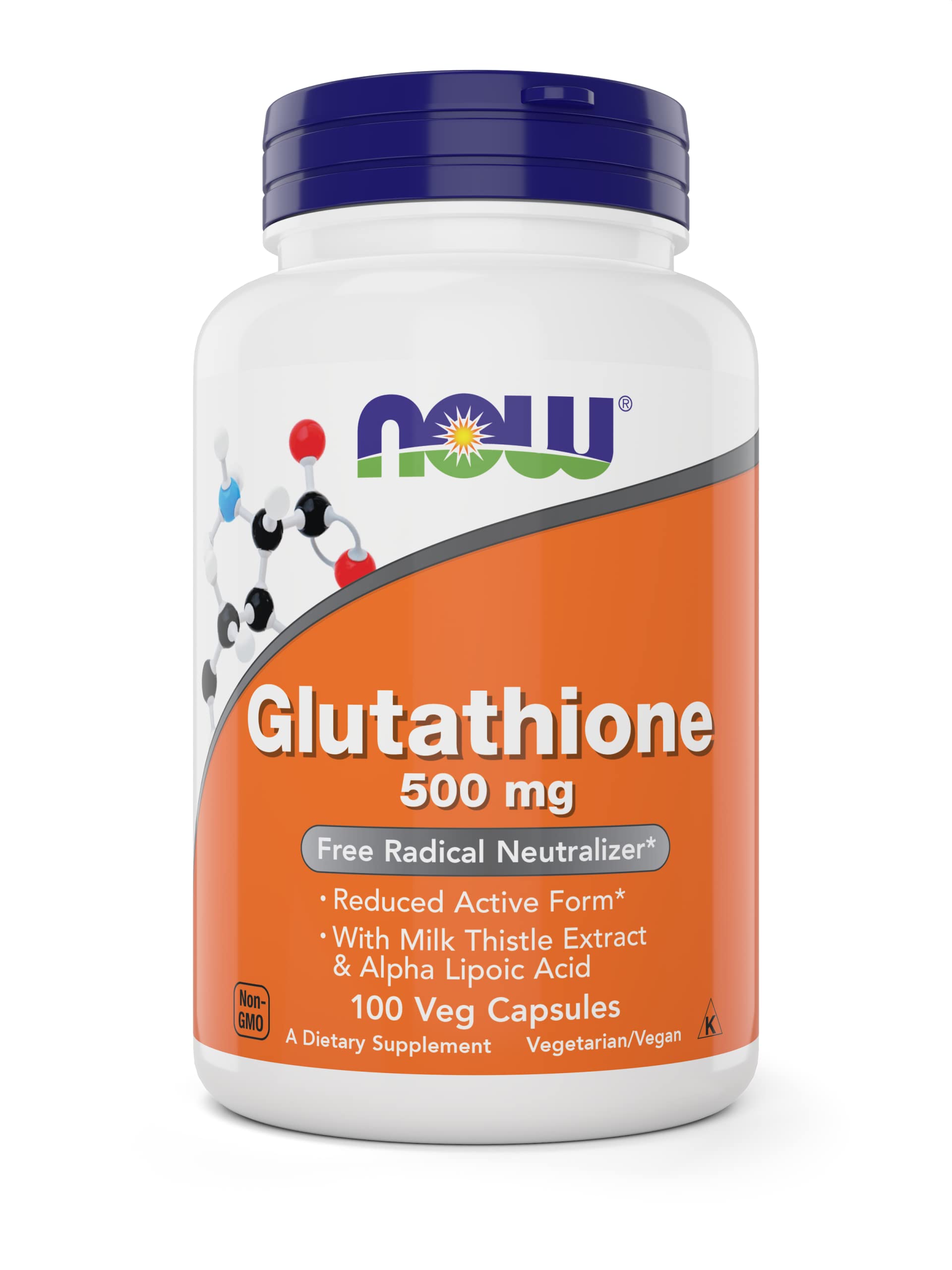 NOW Foods Glutathione 500 mg daily-use bottle suggesting routine supplementation