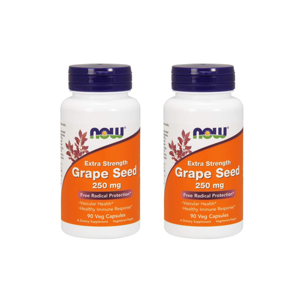 NOW Foods Grape Seed Extract bottle front; high polyphenol content