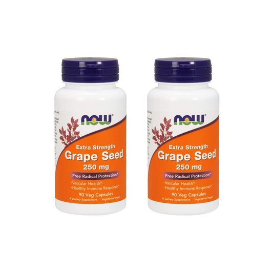 NOW Foods Grape Seed Extract bottle front; high polyphenol content